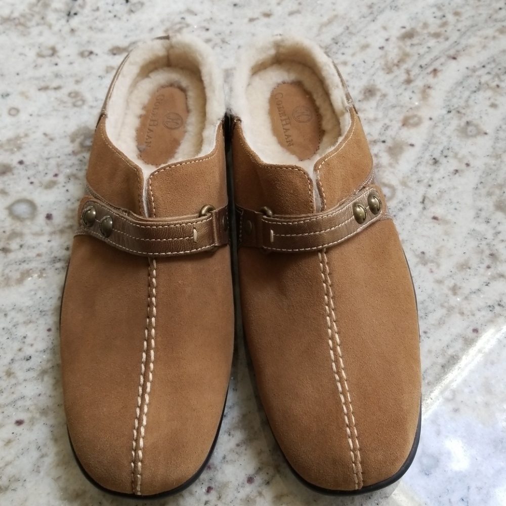 Cole haan fur lined waterproof slides